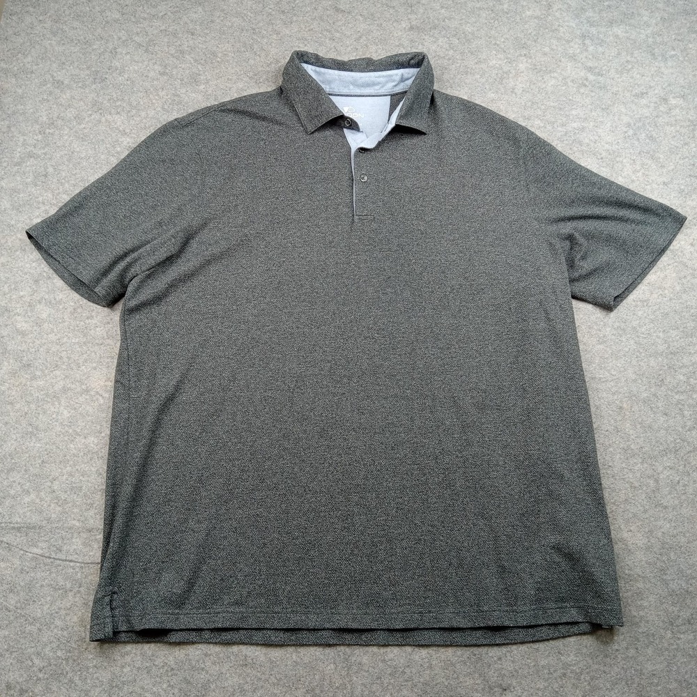 Veboon Polo Shirt Mens 3XL Gray Dynamic Flex Performance Stretch Golf Athletic